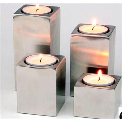 Metal Square Candle Holder 